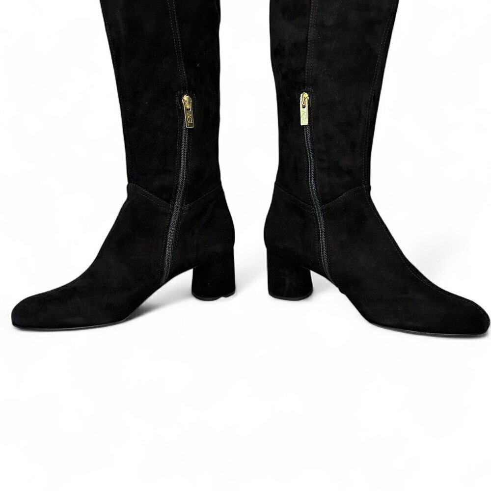 AGL Scarlet Over-The-Knee Suede Leather Boot, EU 38, Black NEW IN BOX - Picture 9 of 16